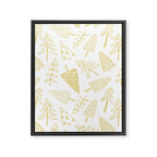 Goldd christmas pine tree doodle pattern Framed Canvas Print Gallery Image 8