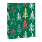 Green christmas pine tree doodle pattern Canvas Print Gallery Image 8