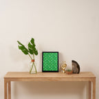 Green eco friendly house city pattern Framed Canvas Print Gallery Image 4