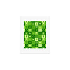 Green eco friendly nature geometric mosaic pattern Art Print Gallery Image 1