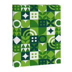 Green eco friendly nature geometric mosaic pattern Canvas Print Gallery Image 8
