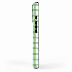 Green geometric plaid gingham pattern iPhone Case Gallery Image 2