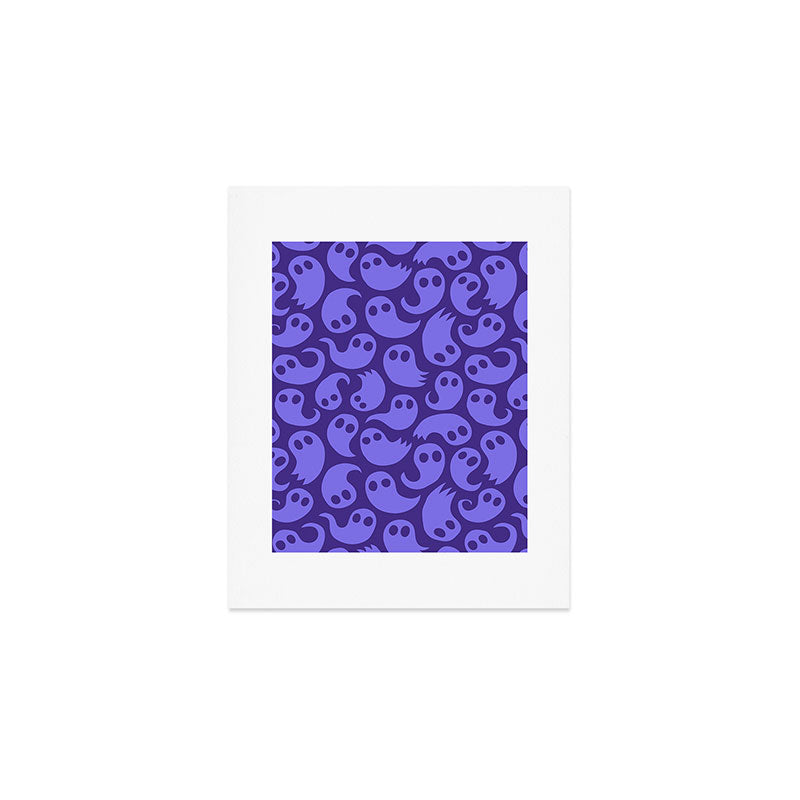 Halloween ghost cartoon pattern art Art Print Gallery Image 1