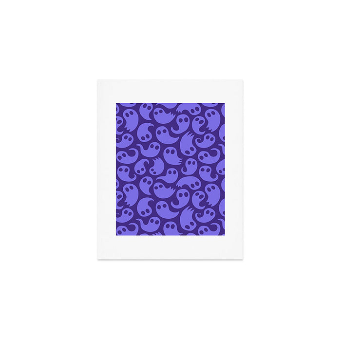 Halloween ghost cartoon pattern art Art Print Gallery Image 1