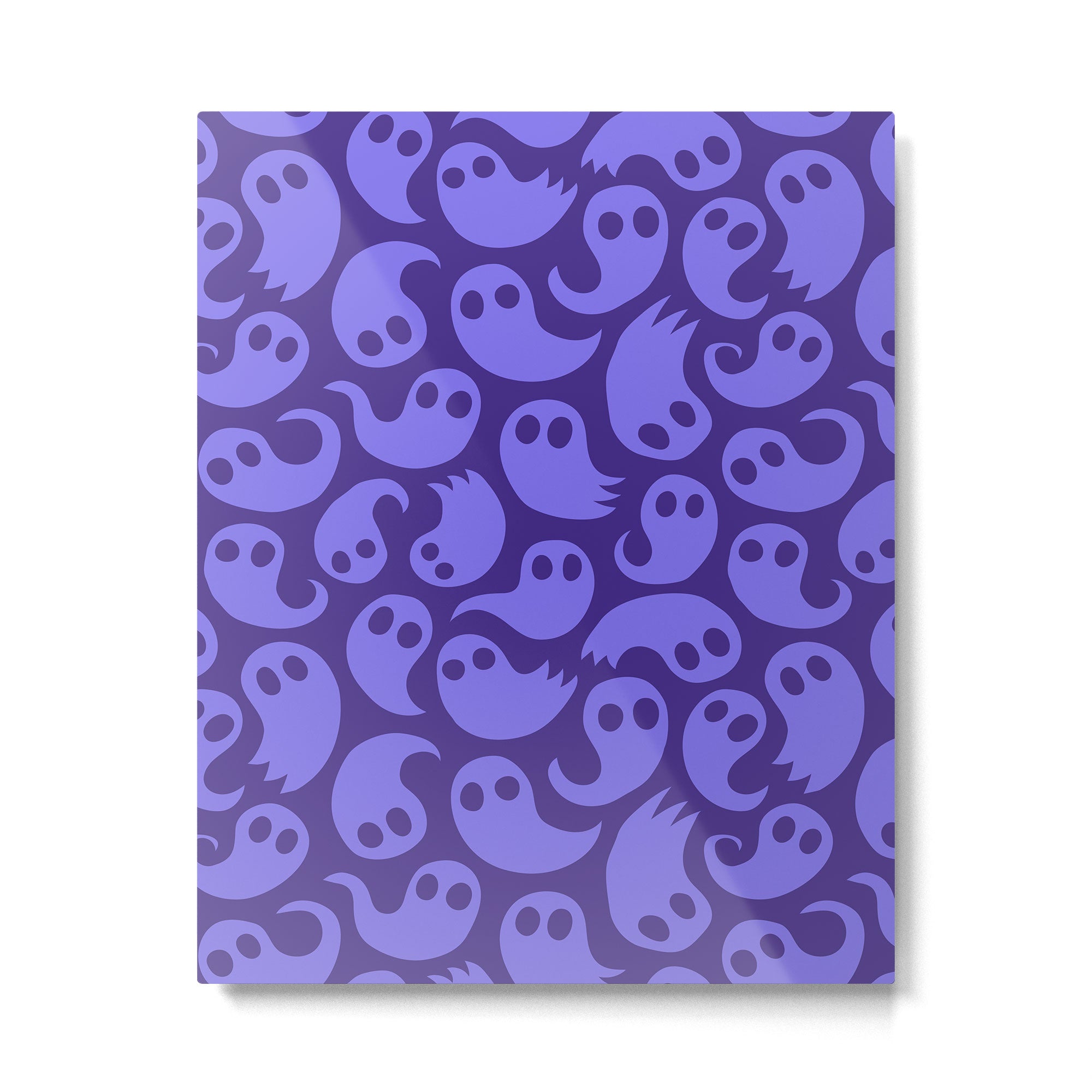 Halloween ghost cartoon pattern art Metal Print Gallery Image 6
