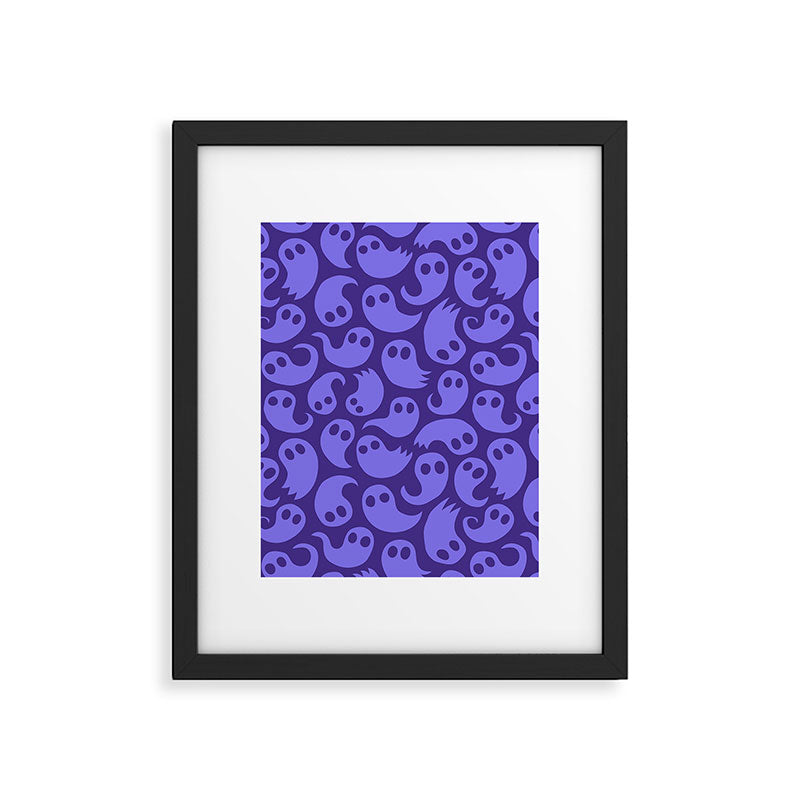Halloween ghost cartoon pattern art Framed Art Print Gallery Image 6