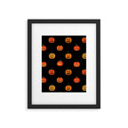 Halloween jack o lantern pumpkin art pattern Framed Art Print Gallery Image 6