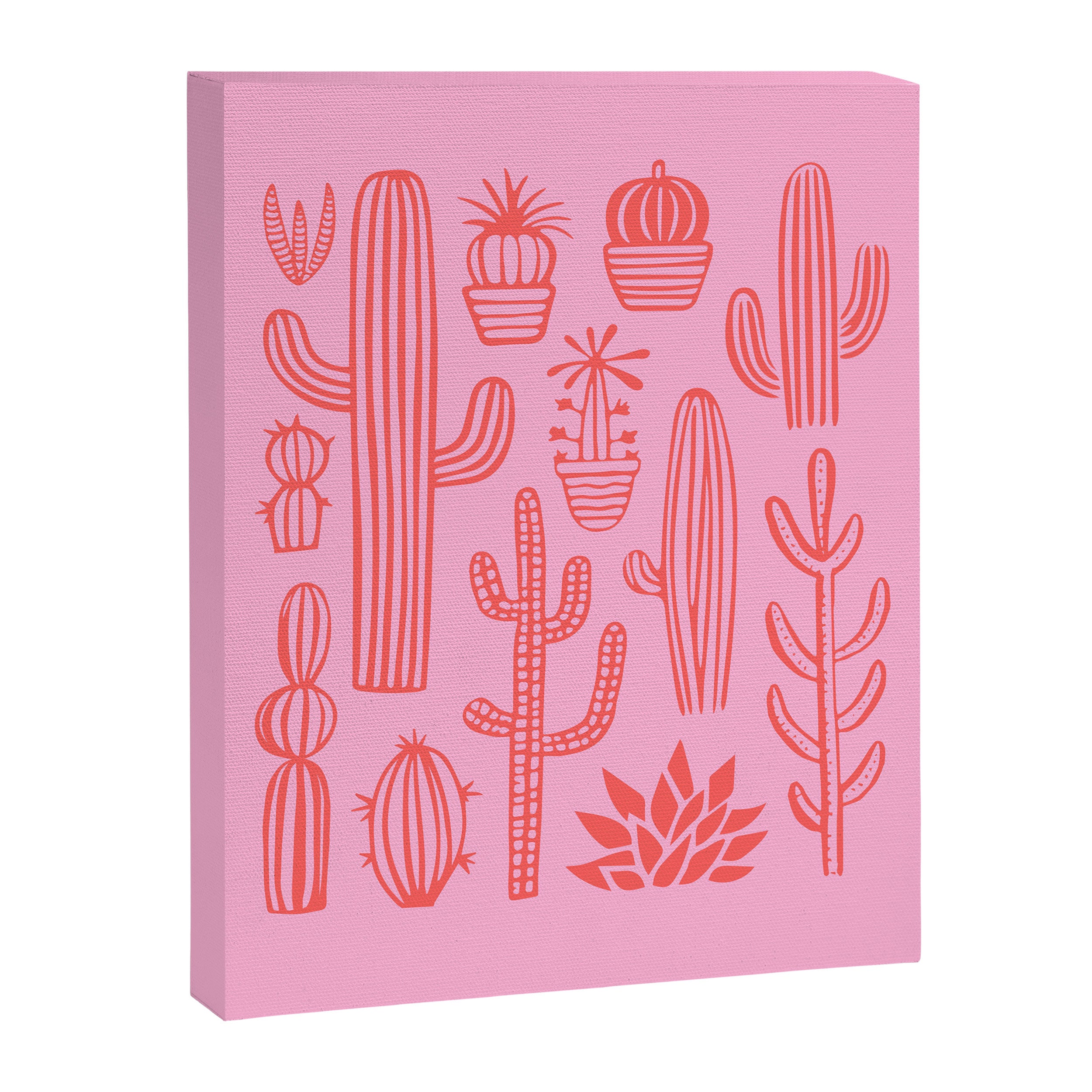 Hand drawn cactus plant art Canvas Print Gallery Image 6