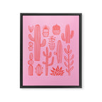 Hand drawn cactus plant art Framed Canvas Print Gallery Image 6