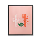 Hand drawn cactus plant art Framed Canvas Print Gallery Image 8