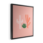 Hand drawn cactus plant art Framed Canvas Print Gallery Image 2