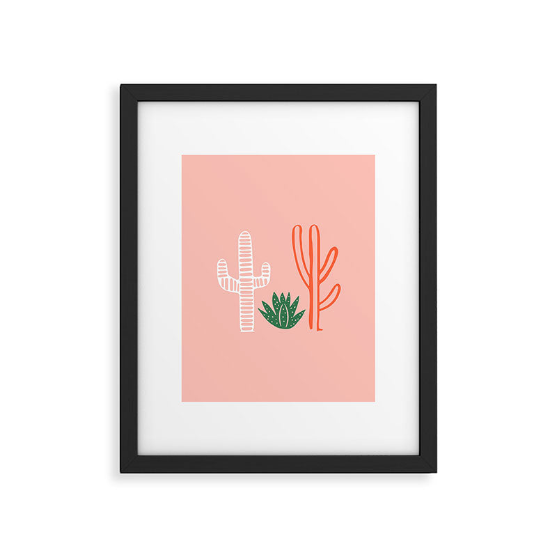Hand drawn cactus plant art Framed Art Print Gallery Image 6