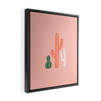 Hand drawn cactus plant art Framed Canvas Print Gallery Image 2