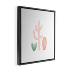 Hand drawn cactus plant art Framed Canvas Print Gallery Image 2