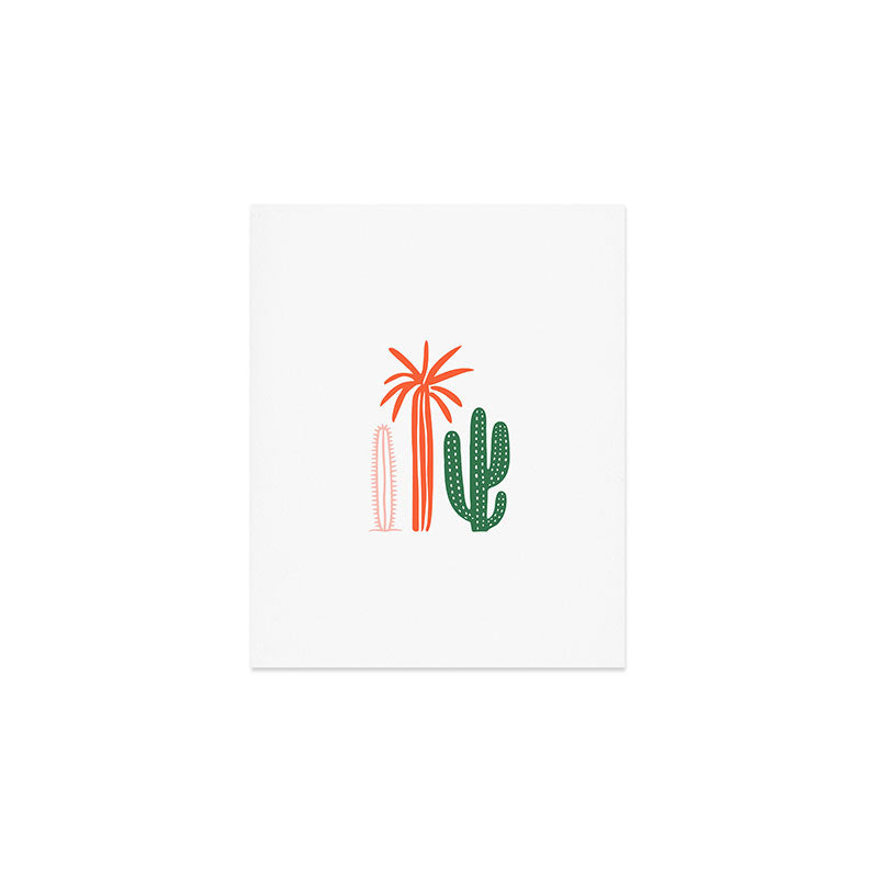 Hand drawn cactus plant art Art Print Gallery Image 1