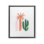 Hand drawn cactus plant art Framed Canvas Print Gallery Image 8