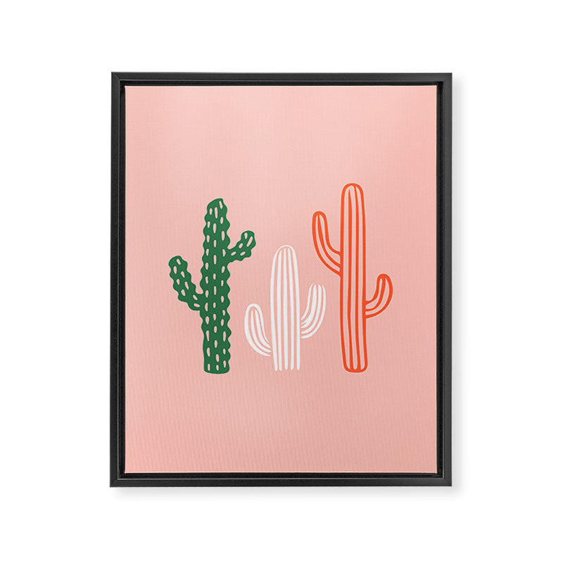 Hand drawn cactus plant art Framed Canvas Print Gallery Image 8