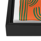 Hand drawn cactus plant doodle art Framed Canvas Print Gallery Image 3