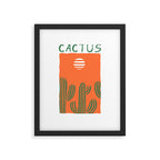 Hand drawn cactus plant doodle art Framed Art Print Gallery Image 5