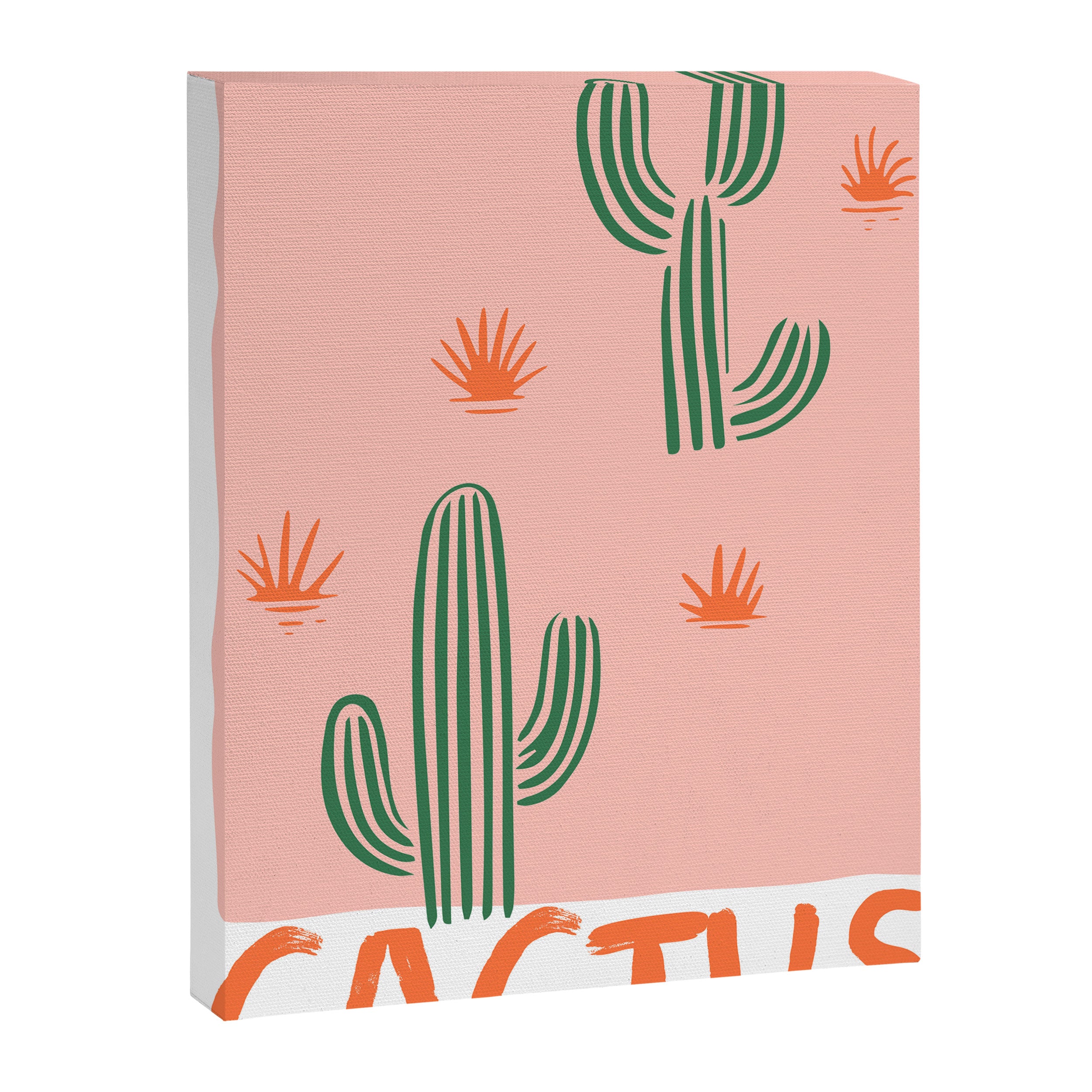 Hand drawn cactus plant doodle art Canvas Print Gallery Image 6
