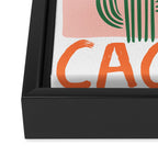 Hand drawn cactus plant doodle art Framed Canvas Print Gallery Image 3