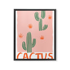 Hand drawn cactus plant doodle art Framed Canvas Print Gallery Image 6