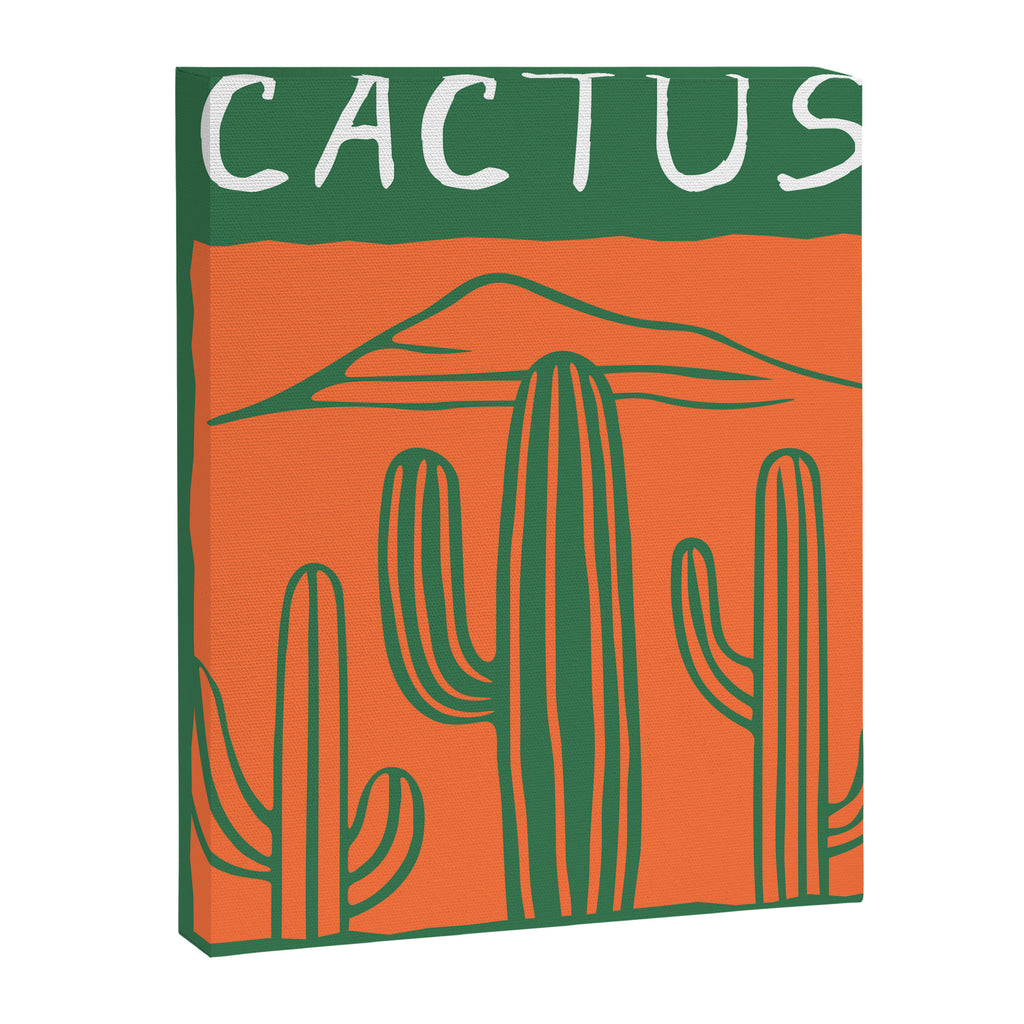 Hand drawn cactus plant doodle art Canvas Print Gallery Image 6