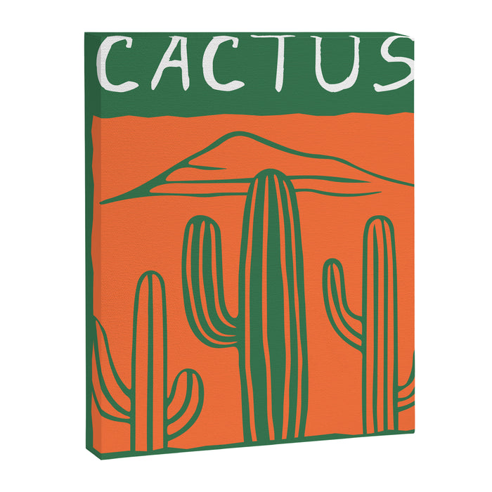 Hand drawn cactus plant doodle art Canvas Print Gallery Image 1