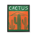 Hand drawn cactus plant doodle art Framed Canvas Print Gallery Image 6