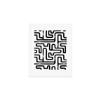 Hand drawn paint brush line pattern Art Print Gallery Image 1