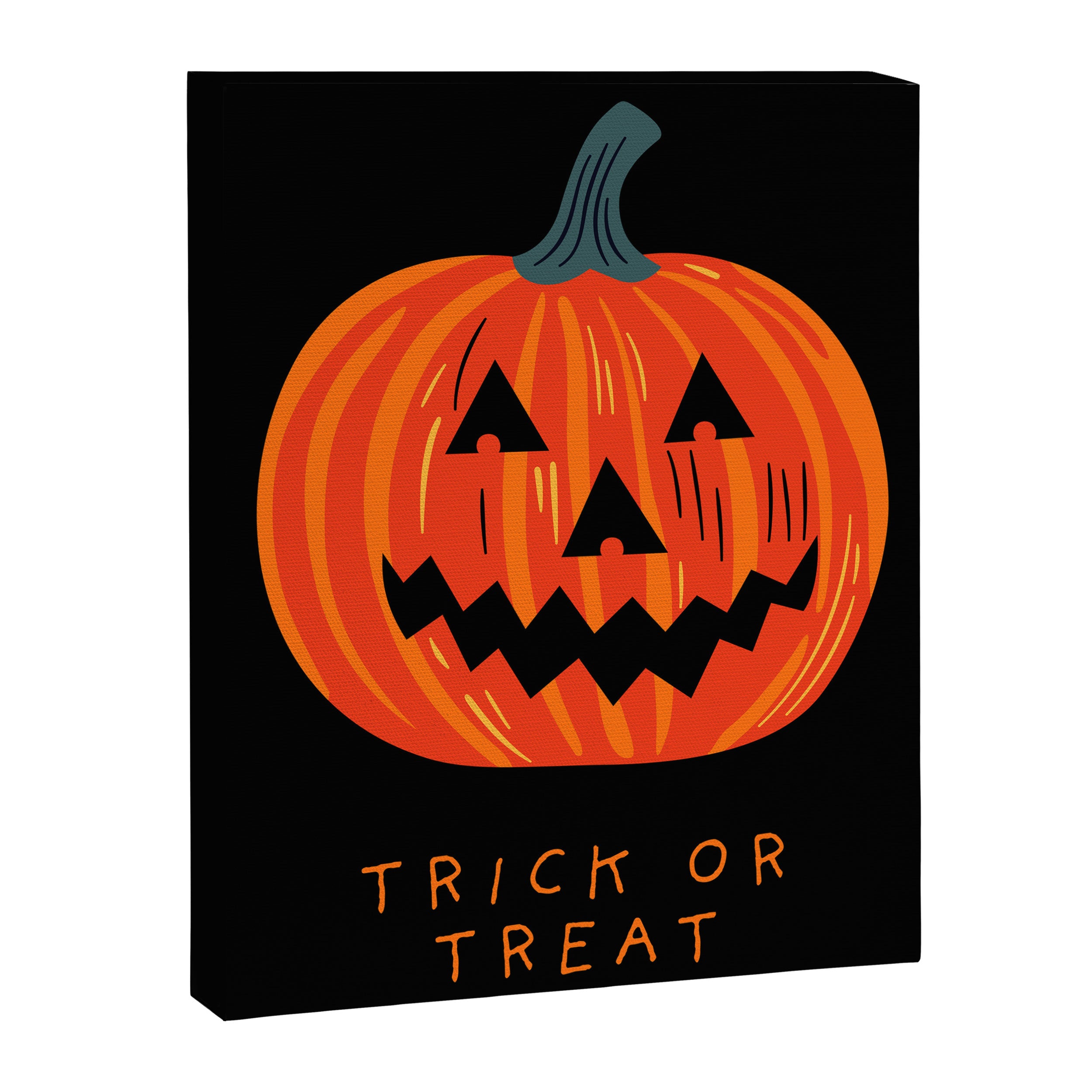 Happy Halloween funny pumpkin cartoon doodle Canvas Print Gallery Image 8