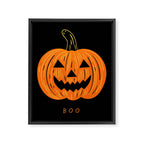 Happy Halloween funny pumpkin cartoon doodle Framed Canvas Print Gallery Image 8
