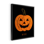 Happy Halloween funny pumpkin cartoon doodle Framed Canvas Print Gallery Image 2