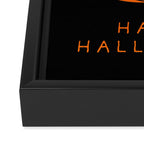 Happy Halloween funny pumpkin cartoon doodle Framed Canvas Print Gallery Image 3