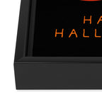 Happy Halloween funny pumpkin cartoon doodle Framed Canvas Print Gallery Image 3