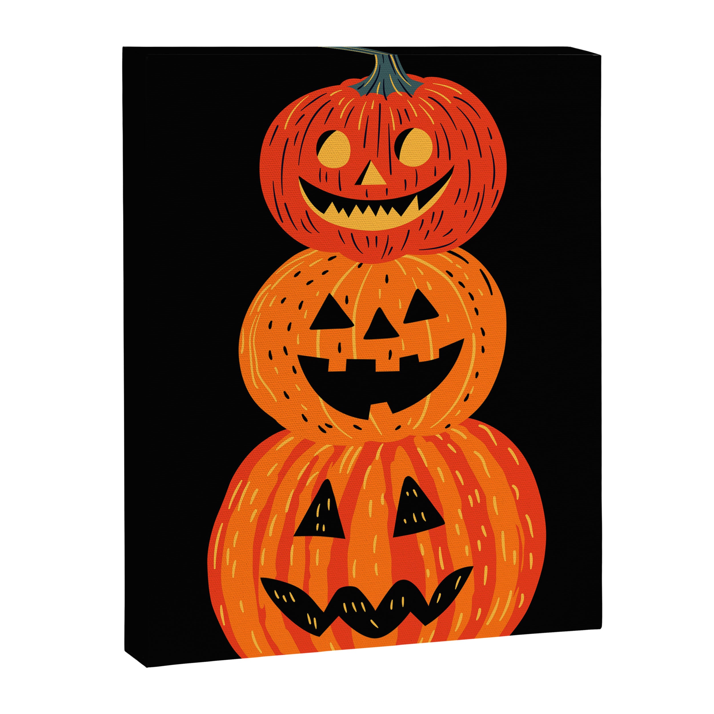 Happy halloween pumpkin jack o lantern art Canvas Print Gallery Image 6
