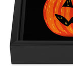 Happy halloween pumpkin jack o lantern art Framed Canvas Print Gallery Image 3