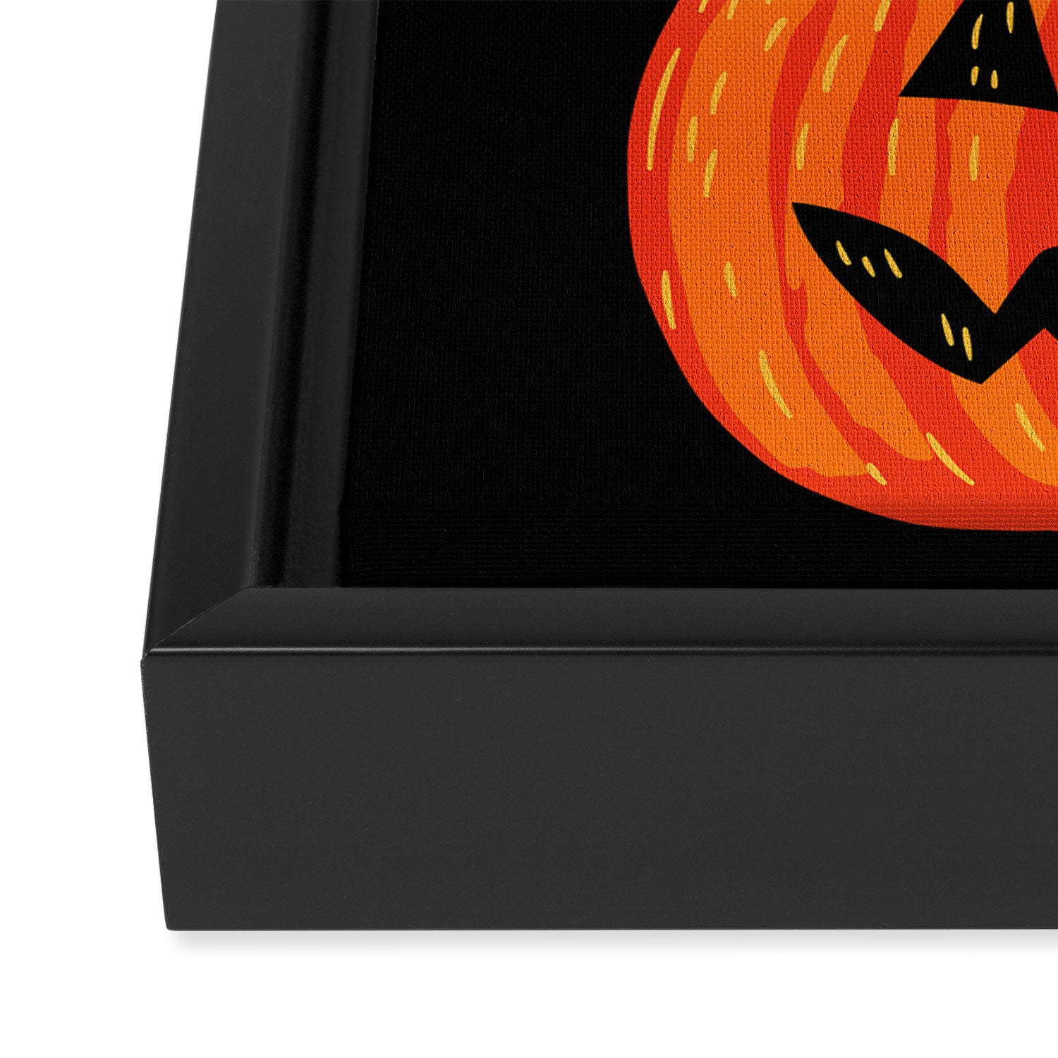 Happy halloween pumpkin jack o lantern art Framed Canvas Print Gallery Image 3