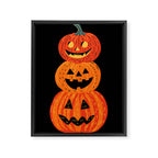 Happy halloween pumpkin jack o lantern art Framed Canvas Print Gallery Image 6