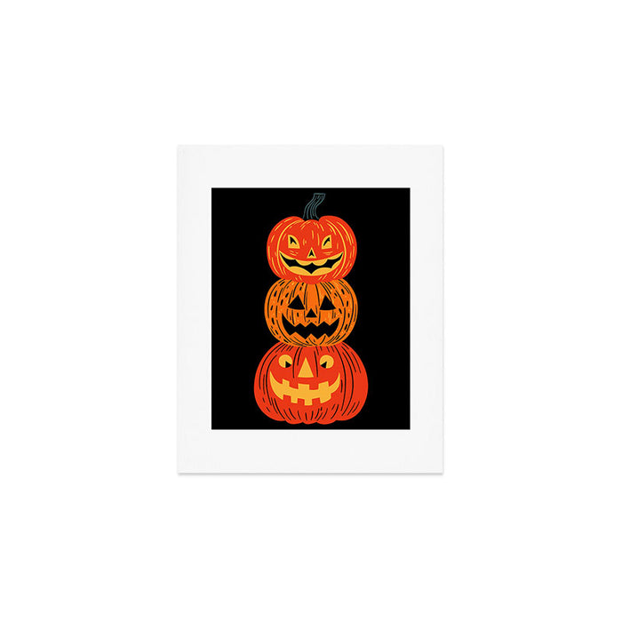 Happy halloween pumpkin jack o lantern art Art Print Gallery Image 1