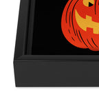 Happy halloween pumpkin jack o lantern art Framed Canvas Print Gallery Image 3