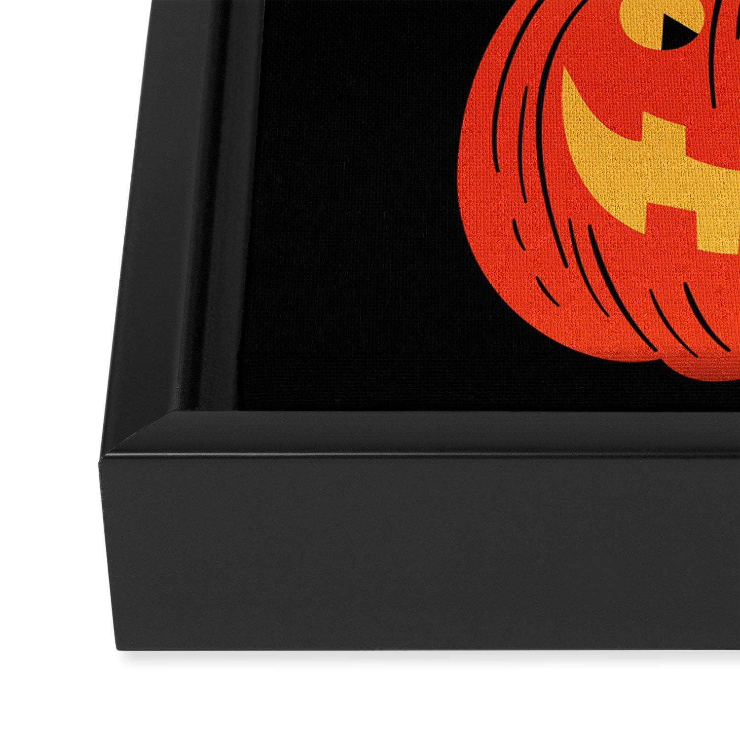 Happy halloween pumpkin jack o lantern art Framed Canvas Print Gallery Image 3