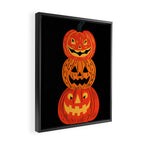Happy halloween pumpkin jack o lantern art Framed Canvas Print Gallery Image 2