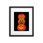 Happy halloween pumpkin jack o lantern art Framed Art Print Gallery Image 5