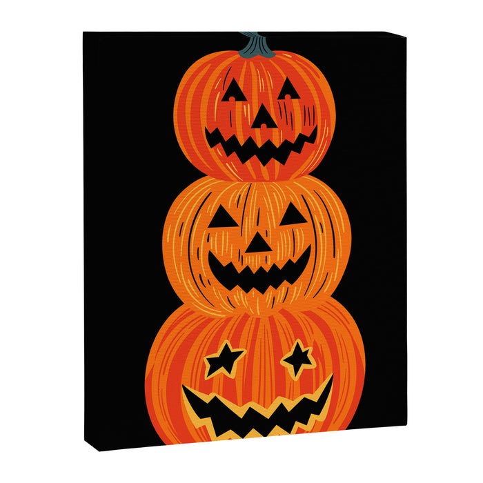 Happy halloween pumpkin jack o lantern art Canvas Print Gallery Image 1