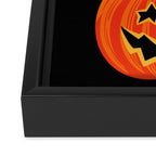Happy halloween pumpkin jack o lantern art Framed Canvas Print Gallery Image 3