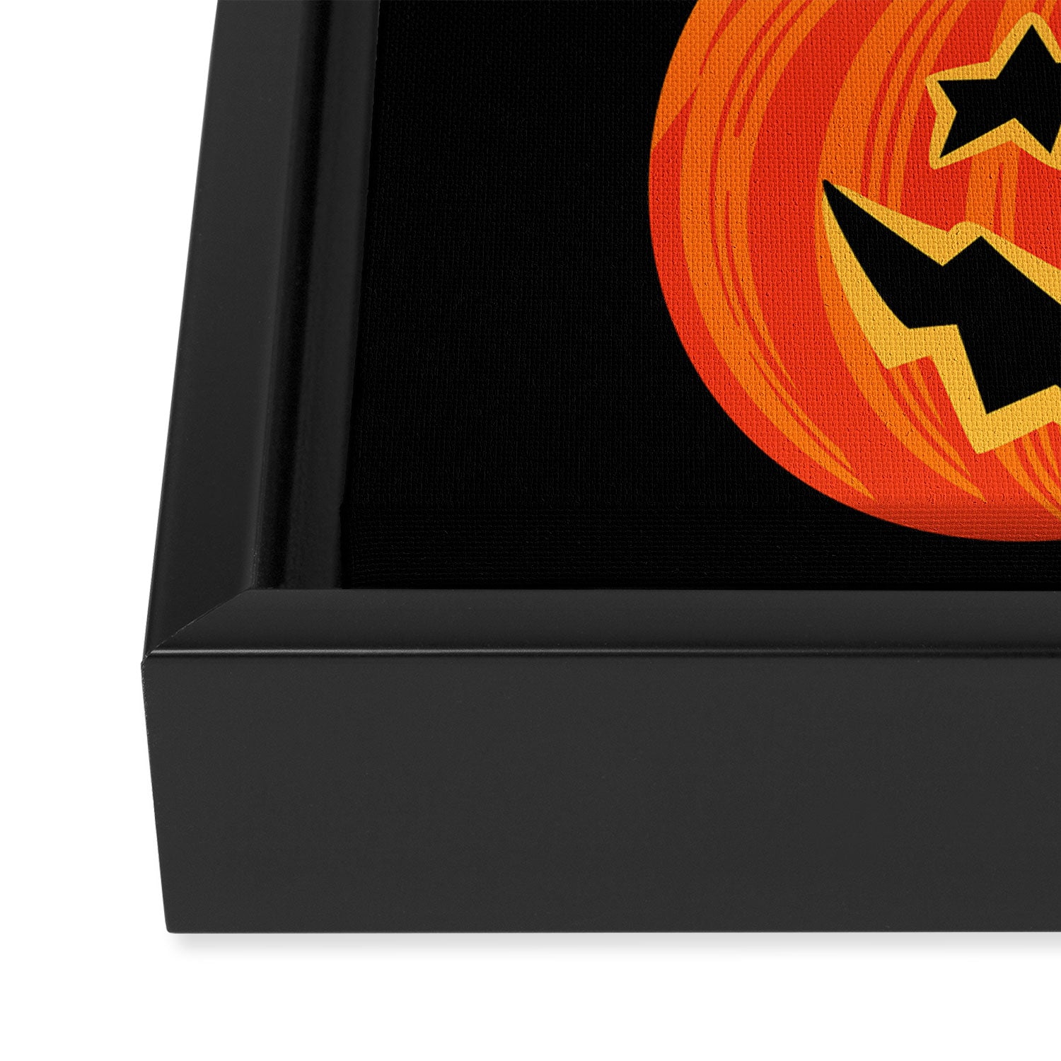 Happy halloween pumpkin jack o lantern art Framed Canvas Print Gallery Image 3