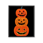 Happy halloween pumpkin jack o lantern art Framed Canvas Print Gallery Image 6