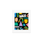 Modern abstract collage art shapes pattern  Art Print Gallery Image 1