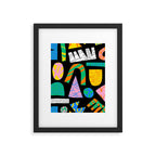 Modern abstract collage art shapes pattern  Framed Art Print Gallery Image 6